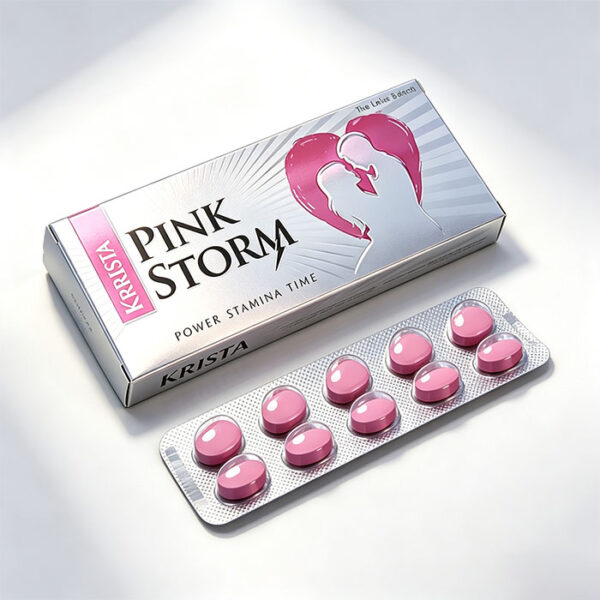粉色風暴雙效犀利士 KRRISTA PINK STORM 鋁箔排裝與產品標示 - 雙效犀利士高劑量配方