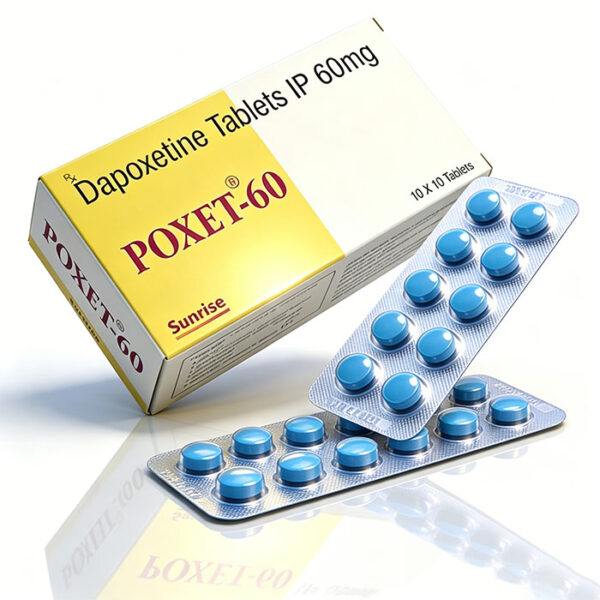 必利勁-2 必利勁學名藥POXET-60 鋁箔排裝與藥品規格 - 10x10Tablets 盒裝
