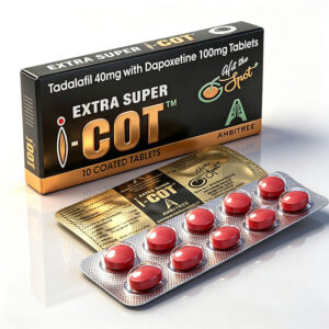 紅魔-1 印度紅魔雙效犀利士 EXTRA SUPER I COT 外包裝盒正面 - 他達拉非40mg+達泊西汀100mg 10粒裝 印度Ambitree