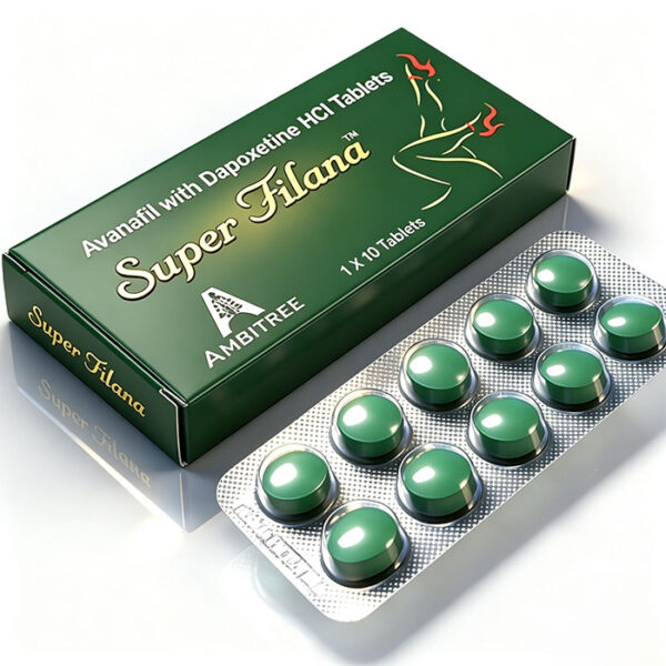 綠水鬼Super Filana 鋁箔排裝與藥品規格 - 阿伐那非100mg+達泊西汀60mg 10粒裝