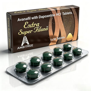 黑水鬼-1 黑水鬼 Extra Super Avana 外包裝盒正面 - 阿伐那非+達泊西汀雙效片 1x10粒 印度AMBITREE