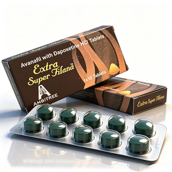 黑水鬼 Extra Super Avana 鋁箔排裝與藥品規格 - 阿伐那非+達泊西汀雙效片 10粒裝